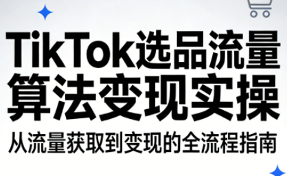 TikTok选品流量算法变现实操-快名资源网