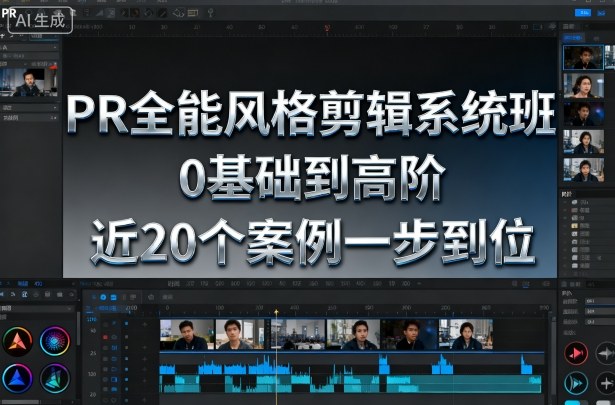 PR全能风格剪辑系统班，0基础到高阶，近20个案例一步到位-快名资源网