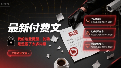 最新付费文：我的这些提醒，的确是透露了太多内幕-快名资源网