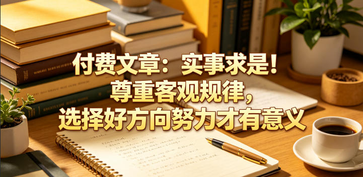 付费文章：实事求是！尊重客观规律，选择好方向努力才有意义-快名资源网