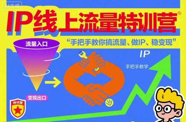 IP线上流量特训营，手把手教你搞流量、做IP、稳变现-快名资源网
