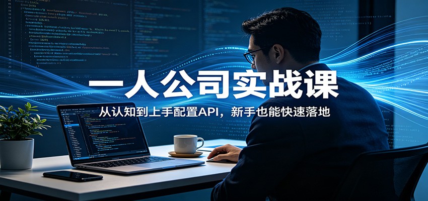一人公司实战课：从认知到上手配置API，新手也能快速落地-青虫资源网