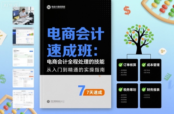 电商会计速成班，电商会计全程处理的技能-快名资源网