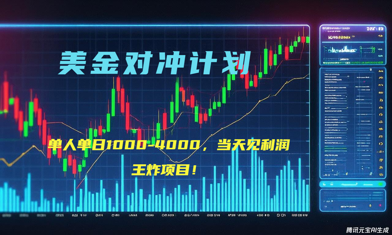 2025年最暴力项目“美金先登计划”最新最强对冲战法，每日实际收益1K-4K-快名资源网