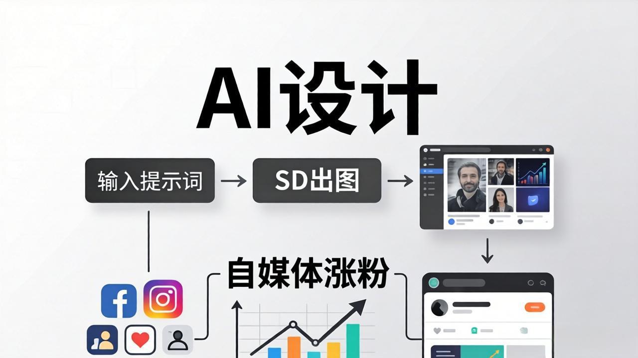 人人都是AI设计师：SD出图+自媒体涨粉一站教学，告别图文素材焦虑，AI设计让你轻松避开内卷-快名资源网