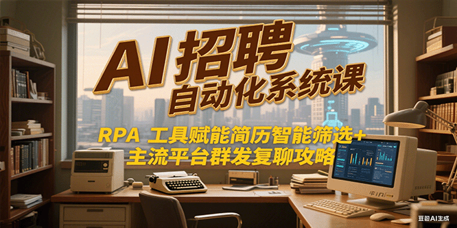 AI招聘自动化系统课，RPA工具赋能简历智能筛选+主流平台群发复聊全攻略-快名资源网