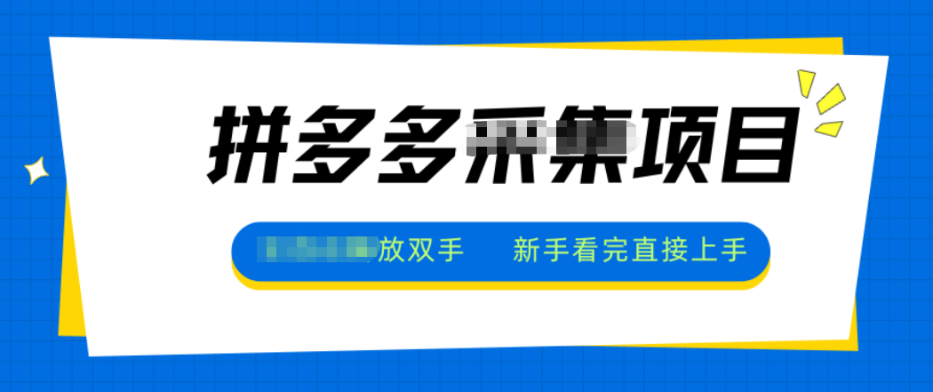 拼多多电商采集，一小时50+，操作简单，零投资-快名资源网