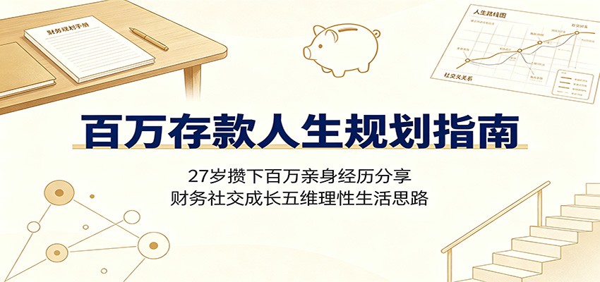 百万存款人生规划指南：27岁攒下百万亲身经历分享，财务社交成长五维理性生活思路-青虫资源网