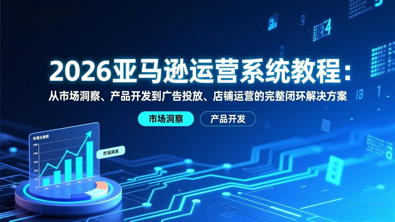 2026亚马逊运营系统教程：从市场洞察、产品开发到广告投放、店铺运营的完整闭环解决方案-快名资源网
