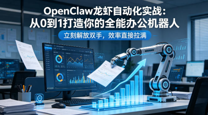 OpenClaw龙虾自动化实战：从0到1打造你的全能办公机器人，立刻解放双手，效率直接拉满-快名资源网