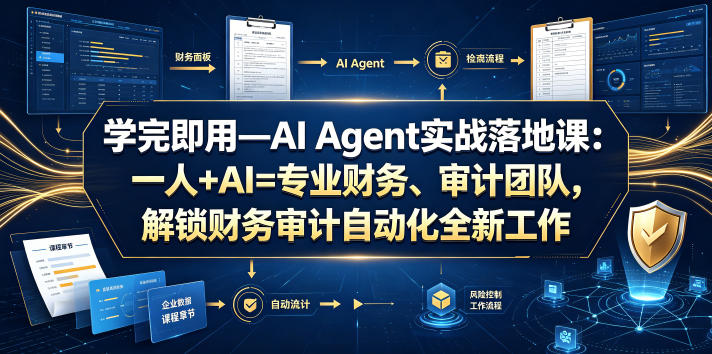 学完即用—AI Agent实战落地课：一人+AI=专业财务、审计团队，解锁财务审计自动化全新工作模式-青虫资源网