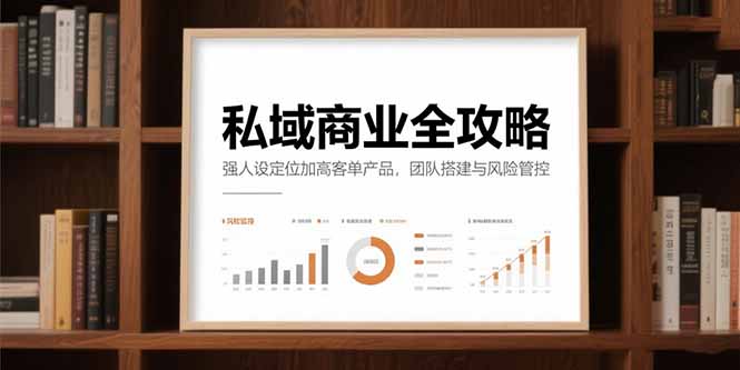 私域商业全攻略，强人设定位加高客单产品，团队搭建与风险管控-快名资源网