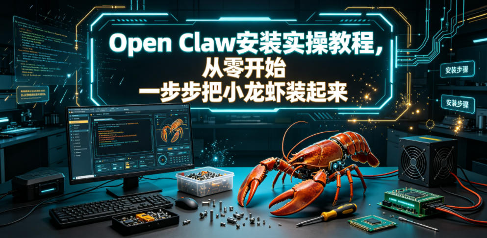 Open Claw安装实操教程，从零开始一步步一步步把小龙虾装起来-快名资源网