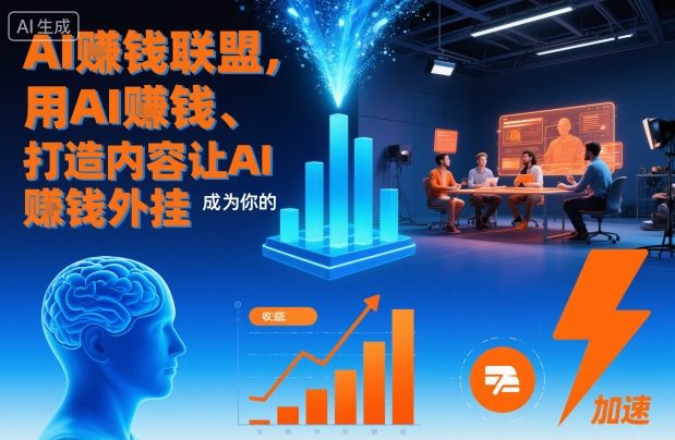 AI賺钱联盟，用AI賺钱、打造内容让AI成为你的賺钱外挂-快名资源网