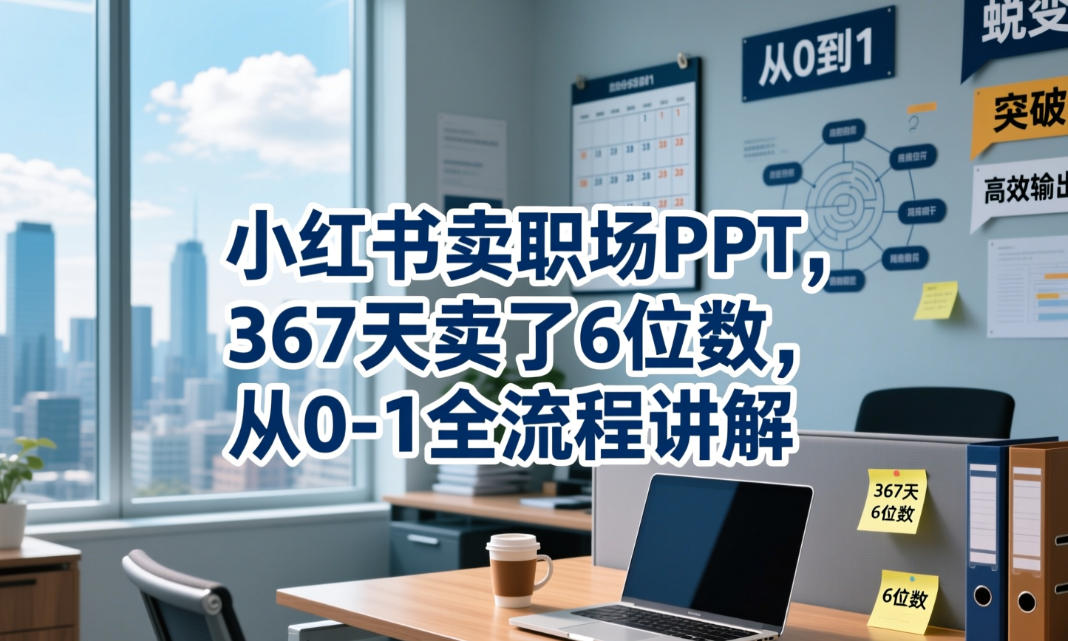 小红书卖职场PPT，367天卖了6位数，从0-1全流程讲解-快名资源网