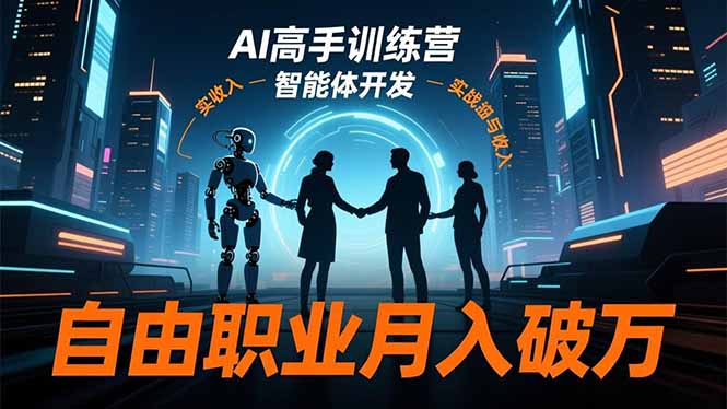 AI高手训练营3.0，ChatGPT，Midjourney，智能体开发，自由职业月入破万-快名资源网