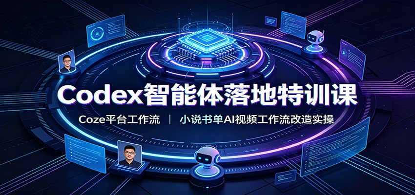Codex智能体落地特训课：Coze平台工作流，小说书单AI视频工作流改造实操-青虫资源网
