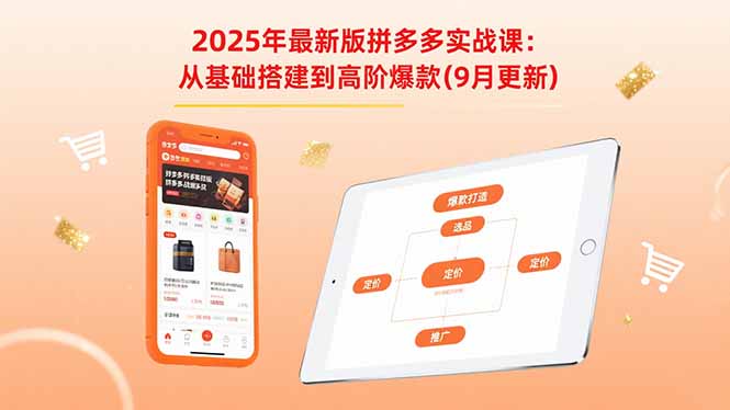 2025年最新版拼多多实战课：从基础搭建到高阶爆款(9月更新-快名资源网