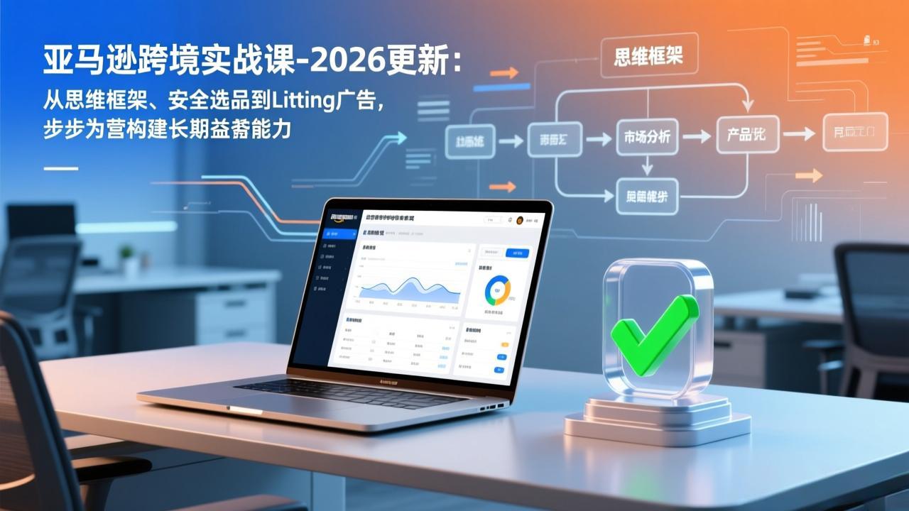 亚马逊跨境实战课-2026更新：从思维框架、安全选品到Listing广告，步步为营构建长期盈利能力-快名资源网