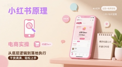 小红书原理以及详细实操流程，小红书电商教程-快名资源网