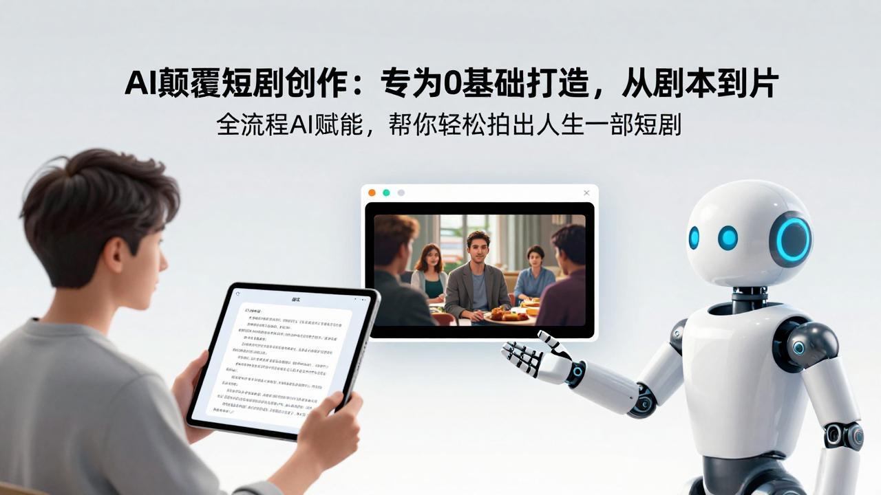 AI颠覆短剧创作：专为0基础打造，从剧本到成片全流程AI赋能，帮你轻松拍出人生第一部短剧-快名资源网