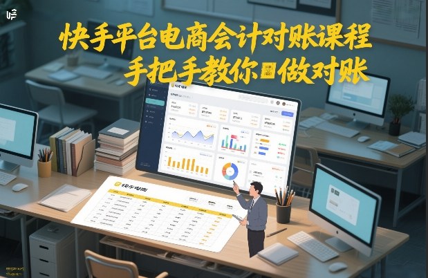 快手平台电商会计对账课程，手把手教你做对账-快名资源网