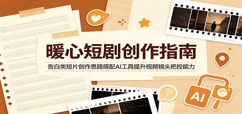 暖心短剧创作指南：告白类短片创作思路搭配AI工具提升视频镜头把控能力-快名资源网