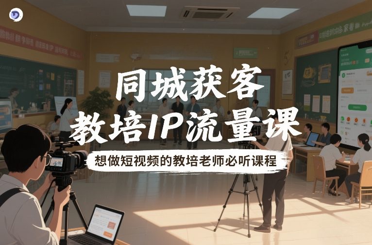 同城获客，教培IP流量课，想做短视频的教培老师必听课程-快名资源网