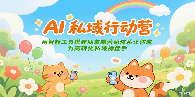AI私域行动营：用智能工具搭建朋友圈营销体系让你成为高转化私域操盘手-快名资源网