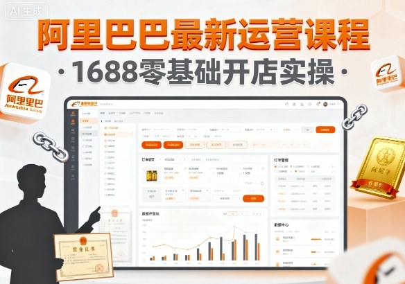 阿里巴巴最新运营课程，1688零基础开店实操-快名资源网