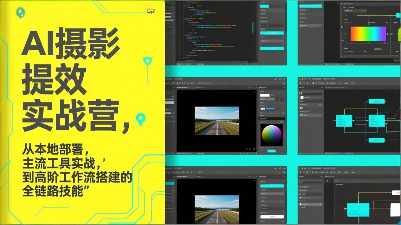 AI+摄影提效实战营，从本地部署，主流工具实战，到高阶工作流搭建的全链路技能-快名资源网