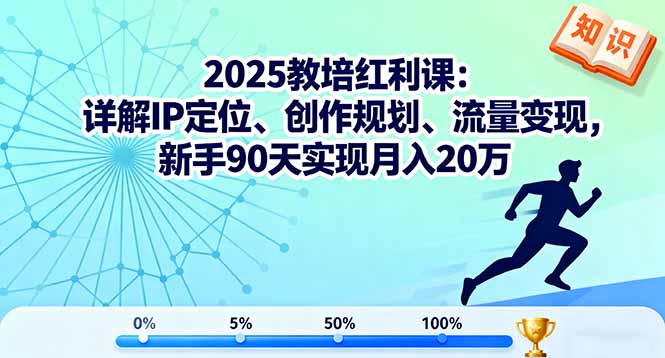 2025教培红利课：详解IP定位、创作规划、流量变现，新手90天实现月入20万-快名资源网