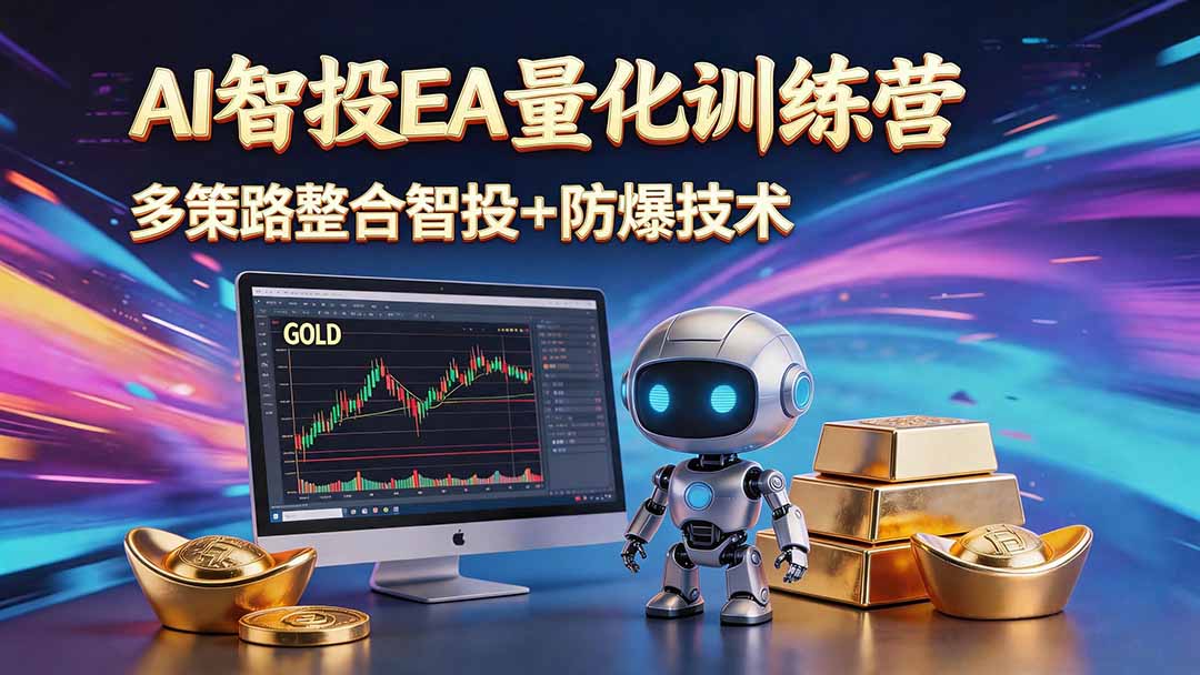 AI智投EA量化运营技术，自动化黄金操盘技术，小白也可以轻松上手日入1000+-快名资源网