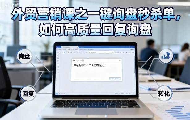 外贸营销课之一键询盘秒杀单，如何高质量回复询盘-快名资源网