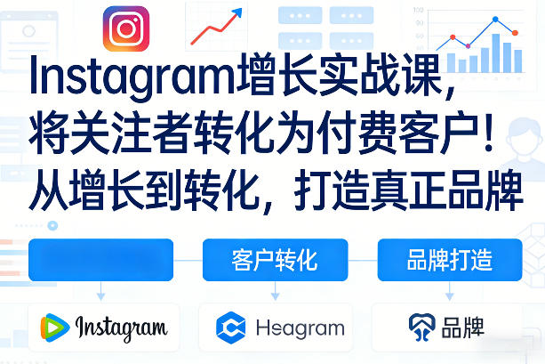Instagram增长实战课，将关注者转化为付费客户！从增长到转化，打造真正品牌(双语字幕)-快名资源网