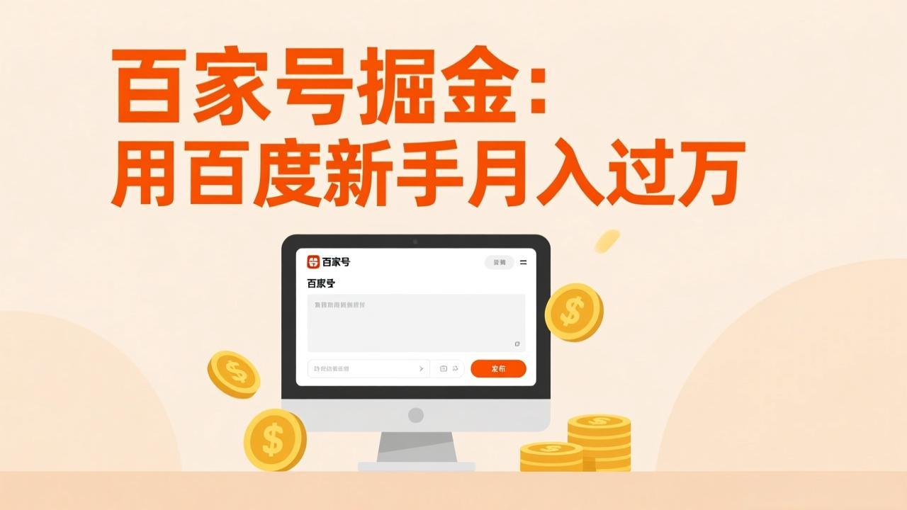 百家号掘金：用百度新手月入过万，日入300，无需引流，全新手机搬砖项目-快名资源网