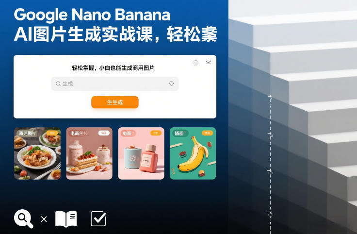 Google Nano Banana AI图片生成实战课，轻松掌握，小白也能生成商用图片-青虫资源网