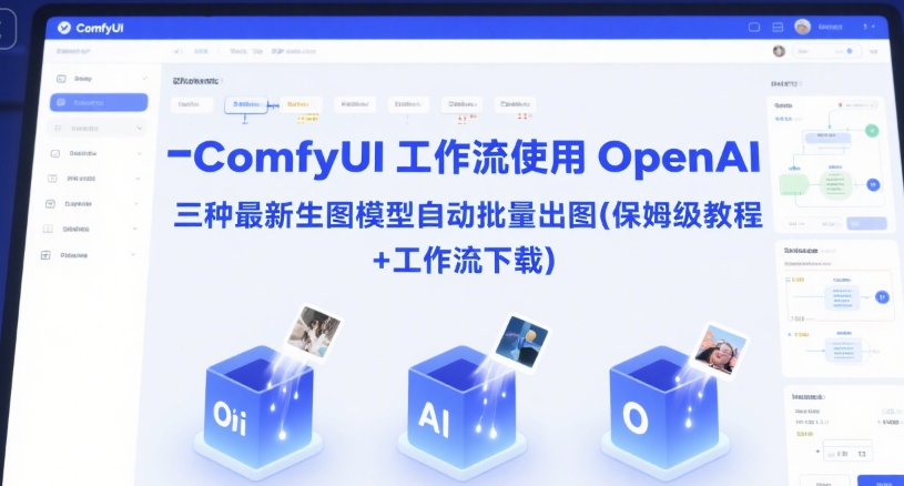 ComfyUI 工作流使用 OpenAI 三种最新生图模型自动批量出图(保姆级教程+工作流下载)-快名资源网