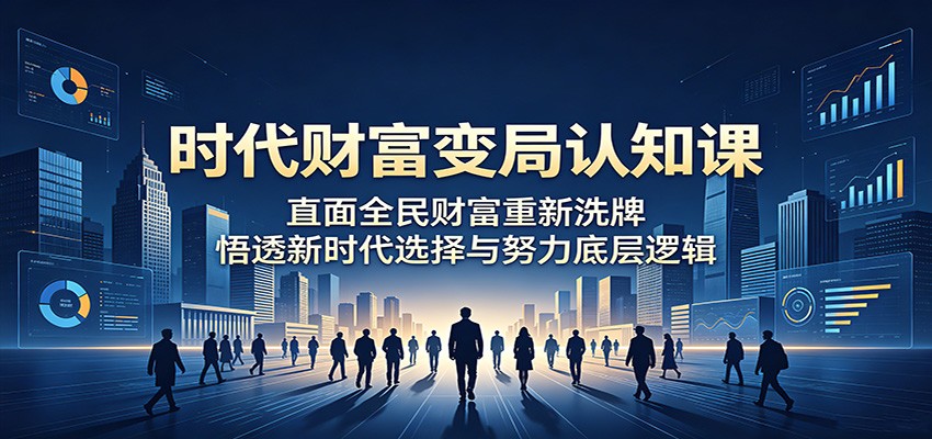 时代财富变局认知课：直面全民财富重新洗牌，悟透新时代选择与努力底层逻辑-快名资源网