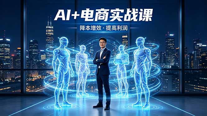 AI+电商实战课，1人+N个AI 智能体，把SOP变AI员工，实现降本增效提高利润-快名资源网