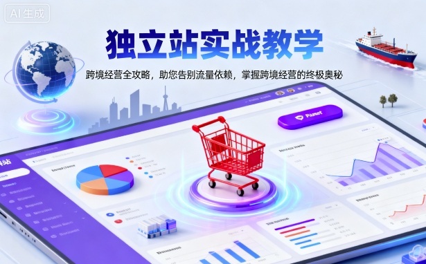 独立站实战教学，跨境经营全攻略，助您告别流量依赖，掌握跨境经营的终极奥-快名资源网