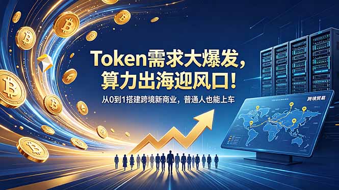 Token需求大爆发，算力出海迎风口！从0到1搭建跨境新商业，普通人也能上车-快名资源网
