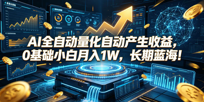 AI全自动量化自动产生收益，0基础小白月入1W，长期蓝海！【揭秘】-青虫资源网