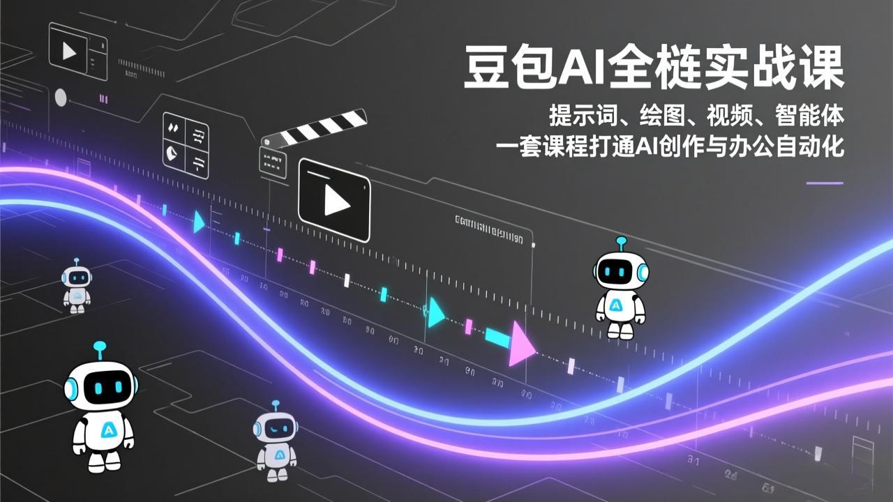 豆包AI全栈实战课：提示词、绘图、视频、智能体，一套课程打通AI创作与办公自动化-快名资源网