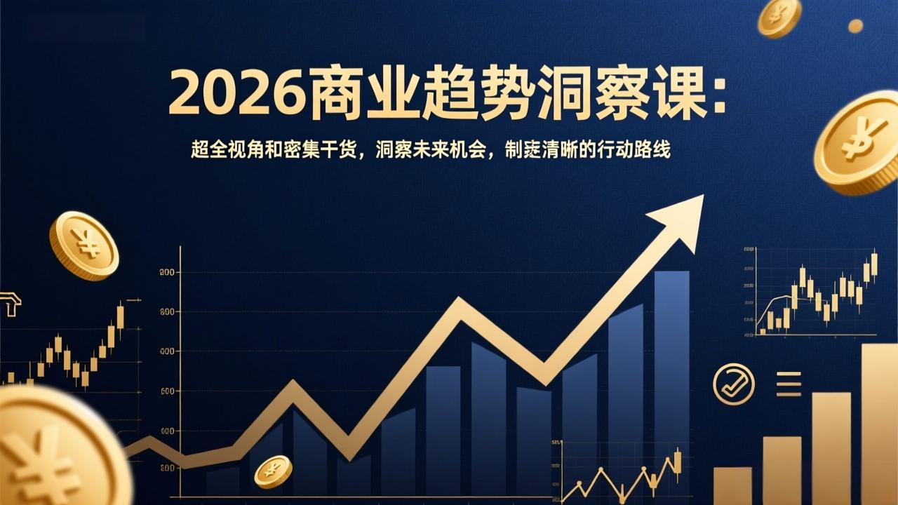 2026商业趋势洞察课：超全视角和密集干货，洞察未来机会，制定清晰的行动路线-快名资源网