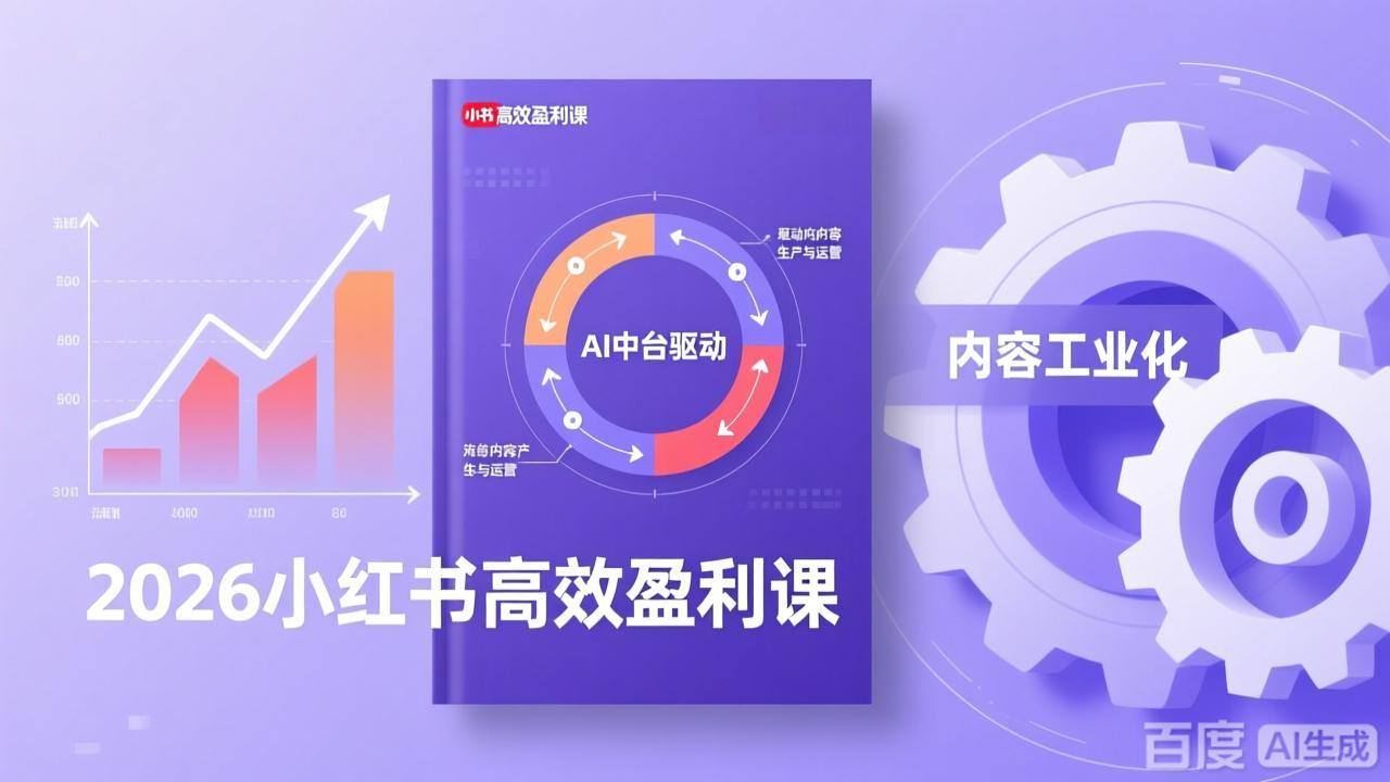 2026小红书高效盈利课，流量双引擎+内容工业化+AI中台驱动，构建可复制的千万级营收模型-快名资源网