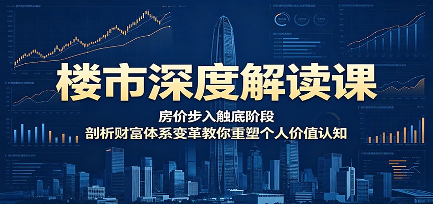 楼市深度解读课：房价步入触底阶段，剖析财富体系变革教你重塑个人价值认知-快名资源网