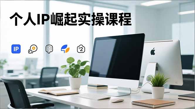 个人IP崛起实操课程，IP思维塑造+赛道精准调研+账号高变现搭建+内容创作-快名资源网