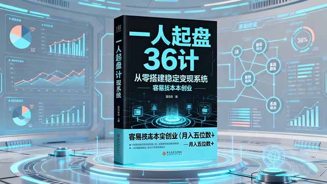 一人起盘36计：从零搭建稳定变现系统，实现低成本创业，月入五位数+-快名资源网