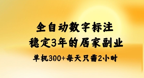 全自动数字标注，稳定3年的蓝海项目，居家也能矩阵开干的副业，单机日入3张+【揭秘】-快名资源网